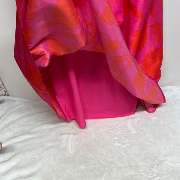 Kate Spade Red and Pink Peplum Midi Dress - Picture 4 of 14